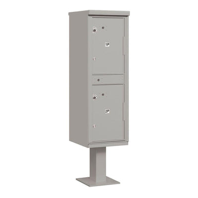 3300 Series USPS 2-Compartments Outdoor Parcel Locker in Gray - Super Arbor