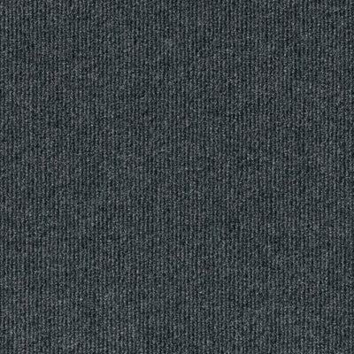 Foss Peel and Stick Ribbed Gunmetal 18 in. x 18 in. Residential Carpet Tile (16 Tiles/Case)