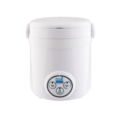 3-Cup White Mini Rice Cooker with Non-Stick Cooking Pot - Super Arbor