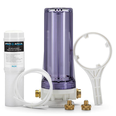 Premium Dual RV/Marine Water Softener Regeneration Kit and Water Filter, Reduces Bad Taste, Odor, Sediment, Chlorine - Super Arbor