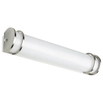 36 in. Brushed Nickel LED Dimmable ENERGY STAR Certified Half Cylinder Bathroom Wall Vanity Light Bar Fixture, 3000K - Super Arbor
