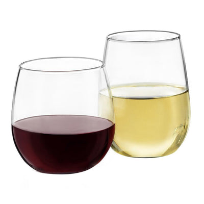 Stemless 20 oz. and 17 oz. Wine Glass Set (12-Pack) - Super Arbor