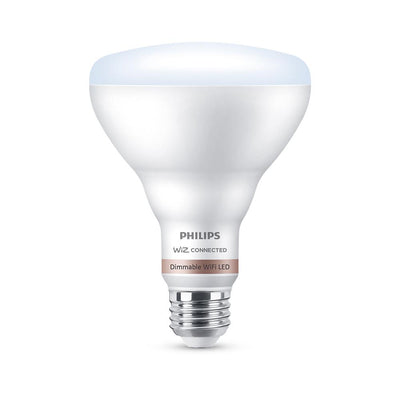 Philips Daylight BR30 LED 65-Watt Equivalent Dimmable Smart Wi-Fi Wiz Connected Wireless Light Bulb - Super Arbor