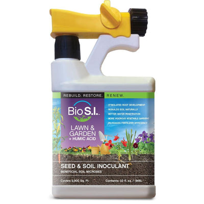 Bio SI Lawn and Garden Plus Humic Acid 32 fl. oz. Spray Bottle Seed and Soil Innoculant - Super Arbor