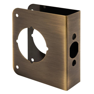1-3/8 in. x 4-1/2 in. Thick Solid Brass Lock and Door Reinforcer, 2-1/8 in. Single Bore, 2-3/8 in. Backset - Super Arbor