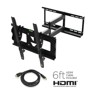 Full Motion TV Wall Mount Kit with HDMI Cable for 19 in. - 70 in. Displays - Super Arbor