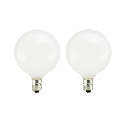 Sylvania 40-Watt Double Life G16.5 Incandescent Light Bulb (2-Pack) - Super Arbor