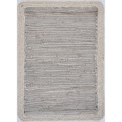 19 in. x 13 in. Bordered Light Gray Placemat (Set of 4) - Super Arbor