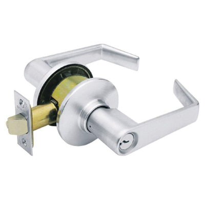 Apollo Satin Chrome Light Commercial Storeroom Door Lever - Super Arbor