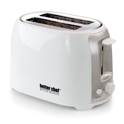 2-Slice White Wide Slot Toaster with Cool-Touch Exterior - Super Arbor