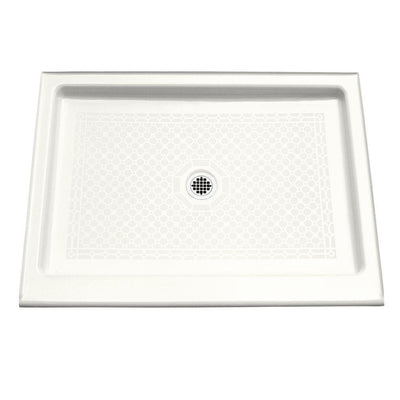 Kathryn 48 in. x 36 in. Single Threshold Shower Base in White - Super Arbor