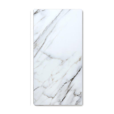 Lucida Surfaces TerraCore Calacatta 12 in. W x 24 in. L Click-Lock Luxury Vinyl Tile (16 sq.ft. / Case) - Super Arbor