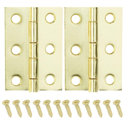 2-1/2 in. x 1-9/16 in. Bright Brass Middle Hinges - Super Arbor