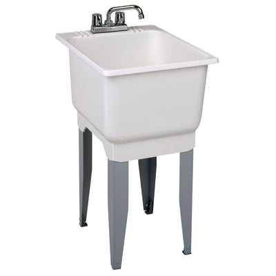 Utilatub Combo 18 in. x 23.5 in. x 33 in. Co-Polypure Floor Mount Laundry Tub - Super Arbor