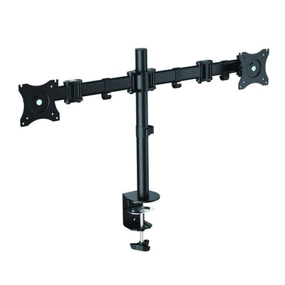 Dual Monitor Desk Mount Arm for 13 in. - 27 in. Screens, Holds 2 Monitors, 45 Degree Tilt, 17.6 lb. Capacity - Super Arbor