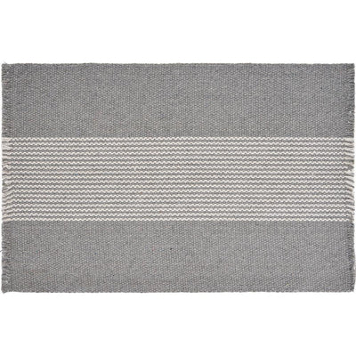 Bold 19 in. x 13 in. Gray Striped Cotton Placemats (Set of 4) - Super Arbor