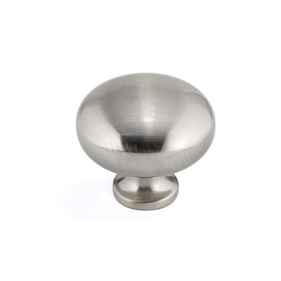 1-1/4 in. (32 mm) Brushed Nickel Contemporary Metal Cabinet Knob - Super Arbor
