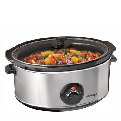 7 Qt. Stainless Steel Slow Cooker with Keep Warm Setting - Super Arbor