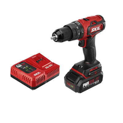 PWRCore 20-Volt Brushless Cordless 1/2 in. Hammer Drill Kit Plus 2.0Ah Lithium-Ion Battery (USB) Plus PWRJump Charger - Super Arbor