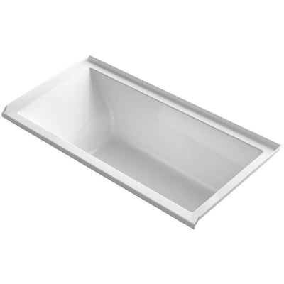 Underscore 5 ft. Rectangle Right-Hand Drain Bathtub in White - Super Arbor