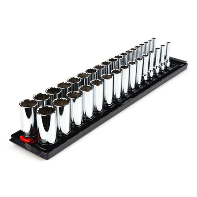 3/8 in. Dr. Deep 12-Point Socket Set (34-Piece) - Super Arbor