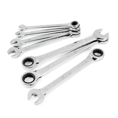 Ratcheting SAE Combination Wrench Set (7-Piece) - Super Arbor
