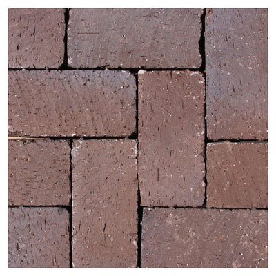 Mission Tumbled 8 in. x 4 in. x 2.25 in. Clay Brown Flash Paver - Super Arbor