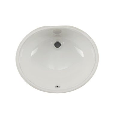 IPT Sink Company Oval Glazed Ceramic Undermount Bathroom Vanity Sink in White - Super Arbor