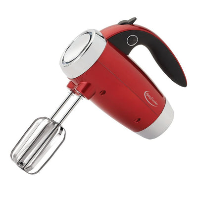 7-Speed Red Hand Mixer with Mini Stand - Super Arbor