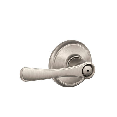 Avila Satin Nickel Privacy Bed/Bath Door Lever - Super Arbor