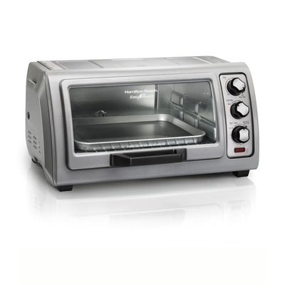 Easy Reach 1400 W 6-Slice Grey Toaster Oven with Roll Top Door - Super Arbor