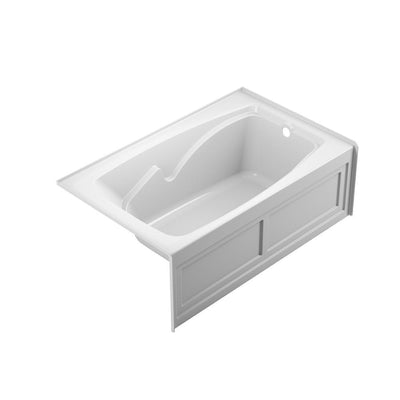 CETRA 60 in. x 36 in. Acrylic Right Drain Rectangular Alcove Soaking Bathtub in White - Super Arbor