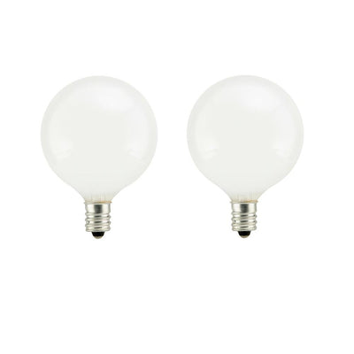 Sylvania 25-Watt Double Life G16.5 Incandescent Light Bulb (2-Pack) - Super Arbor