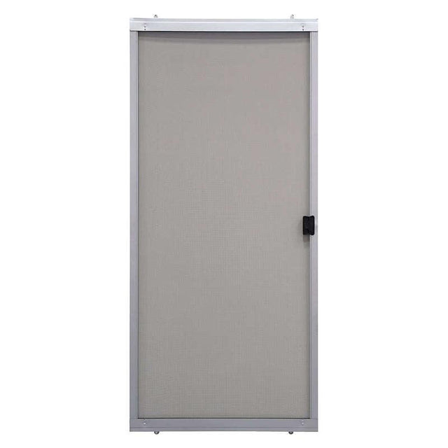 Precision 80 in. H X 30 in. W Breezeway Gray Steel Adjustable Sliding Screen Door
