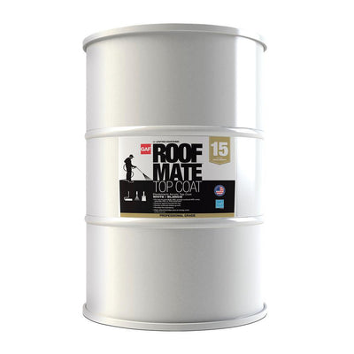 Roof Mate Top Coat 55 Gal. White Acrylic Reflective Elastomeric Roof Coating (15-Year Limited Warranty) - Super Arbor