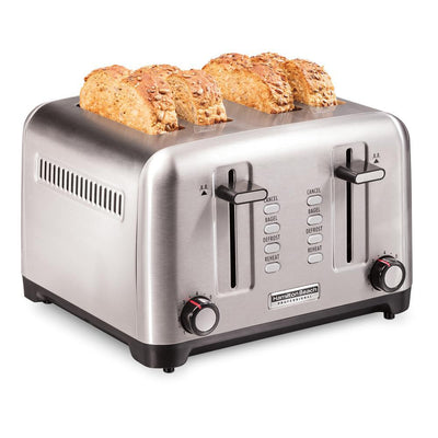 Pro 4-Slice Stainless Steel Wide Slot Toaster - Super Arbor