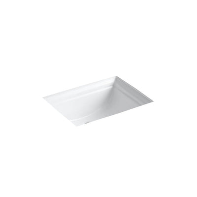 KOHLER Memoirs Vitreous China Undermount Bathroom Sink in White with Overflow Drain - Super Arbor