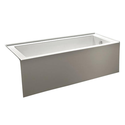 Nova 60 in. Acrylic Left Hand Drain Rectangular Alcove Flatbottom Non-Whirlpool Bathtub in White - Super Arbor