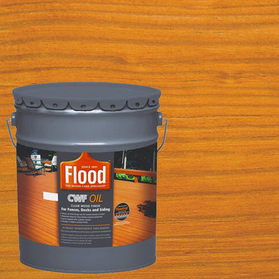 Flood 5 Gal. Clear CWF Oil Penetrating Exterior Wood Stain - Super Arbor