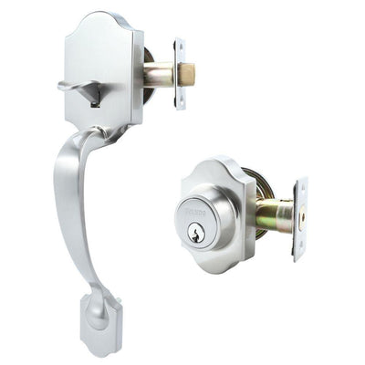 Single Cylinder Satin Nickel Door Handleset - Super Arbor