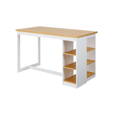 Christy Oak/White Counter Storage Table - Super Arbor