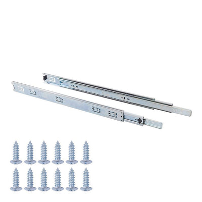 20 in. Side Mount Stainless Steel Ball Bearing Full Extension Drawer Slides - Super Arbor