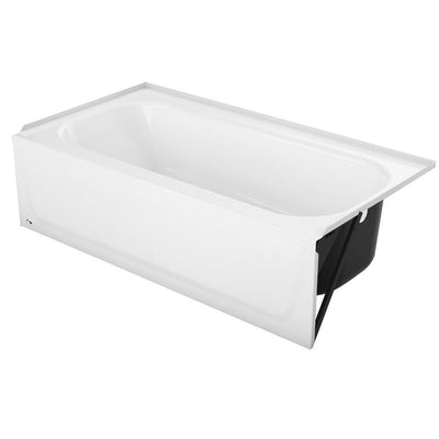 Maui Plus 60 in. Right Drain Rectangular Alcove Soaking Bathtub in White - Super Arbor