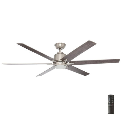 Kensgrove 64 in. LED Brushed Nickel Ceiling Fan with Remote Control - Super Arbor