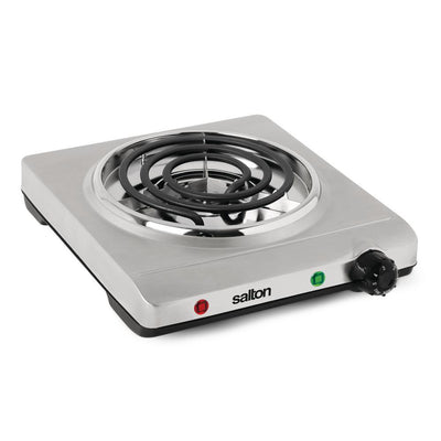 Single Burner 6 in. Stainless Steel Electric Portable Cooktop - Super Arbor