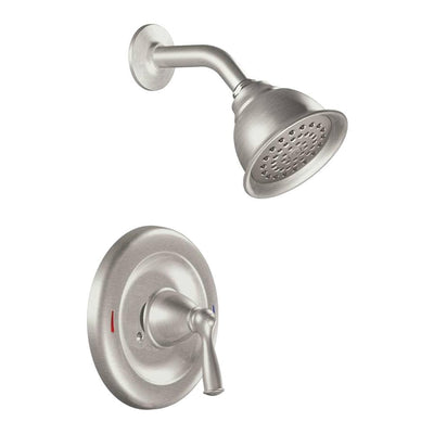 Banbury Single-Handle 1-Spray 1.75 GPM Shower Faucet with Valve in Spot Resist Brushed Nickel (Valve Included) - Super Arbor
