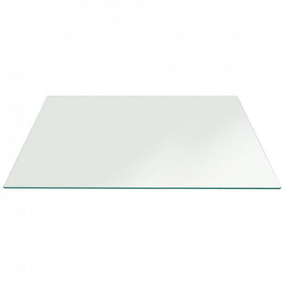 30 in. x 72 in. Clear Rectangle Glass Table Top, 3/8 in. Thick Flat Edge Polished Tempered Radius Corner - Super Arbor