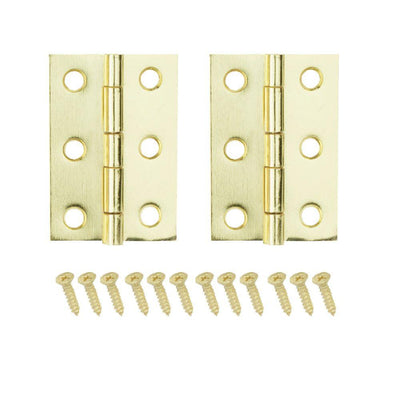 2 in. x 1-3/16 in. Bright Brass Middle Hinges - Super Arbor