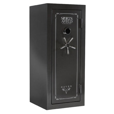 Haven Series 24 + 4-Gun Fire/Waterproof Safe with Print Guard Technology and Illuminated E-Lock - Super Arbor