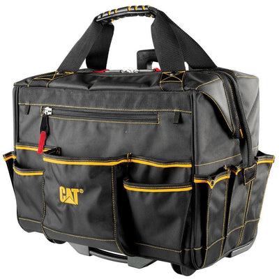 18 in. 18-Pocket Pro Rolling Tool Bag in Black - Super Arbor